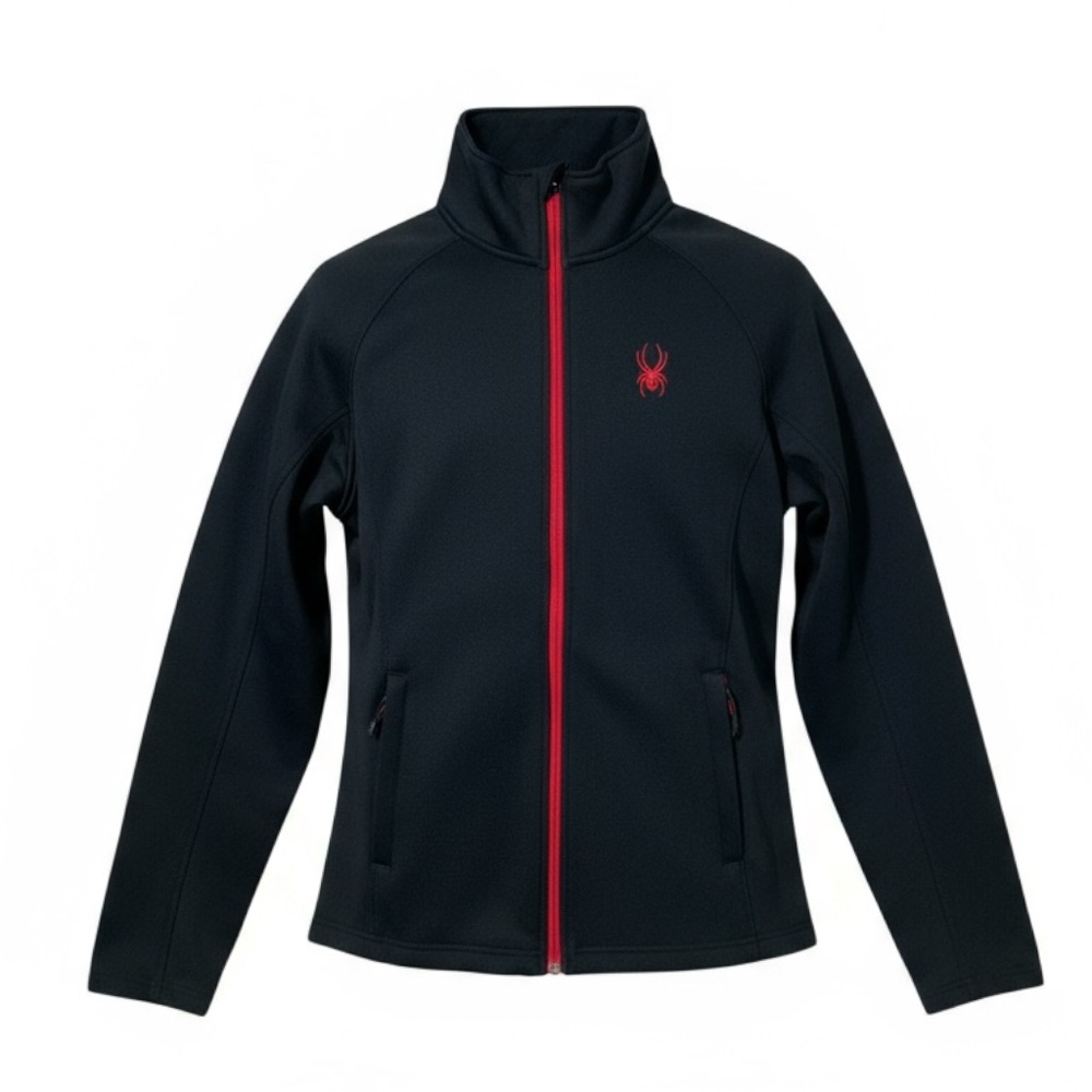 🕷️ Spyder Black & Red Performance Ski Jacket 🏔️ Men’s M‎ Snow Zip Up